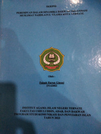 PEREMPUAN DALAM DINAMIKADAKWAH ORGANISASI MUSLIMAT NADHATUL 'ULAMA KOTA TERNATE