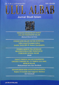 ULUL ALBAB: JURNAL STUDI ISLAM