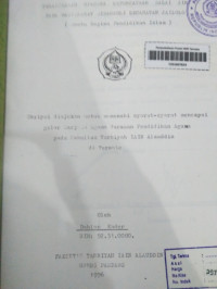 PELAKSANAAN UPACA KEPERCAYAAN SELAI JIN PADA MASYARAKAT SINDAGOLI KECAMATAN JAILOLO (SUATU KAJIAN PENDIDIKAN ISLAM)