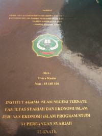 PERILAKU KONSUMTIF MAHASISWA FAKULTAS SYARIAH DAN EKONOMI ISLAM PRODI PERBANKAN SYARIAH IAIN TERNATE TAHUN ANGKATAN 2018 (ANALISIS EKONOMI ISLAM)