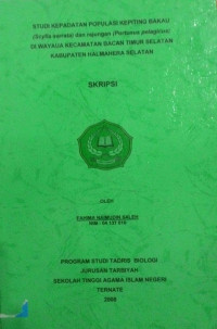 STUDI KEPADATAN POPULASI KEPITING BAKAU (Scylla serrata) dan rajungan (Portunusu pelagicus) DI WAYAUA KECAMATAN BACAN TIMUR SELATAN KABUPATEN HALMAHERA SELATAN