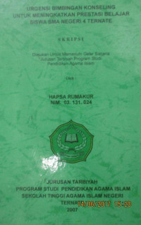 URGENSI BIMBINGAN KONSELING UNTUK MENINGKATKAN PRESTASI BELAJAR SISWA SMA NEGERI 4 TERNATE