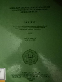 KEBIJAKAN ORGANISASI MUHAMMADIYAH DALAM PENGEMBANGAN PENDIDIKAN DI MALUKU UTARA