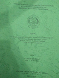 PERANAN MAKANAN TERHADAP PERTUMBUHAN MENTALITAS GENERASI MUDA (TINJAUAN PSIKOLOGI PENDIDIKAN)