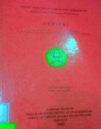 KONSEP KESETARAAN GENDER YANG BERKEADILAN ( Kajian Hukum Perkawinan di Indonesia)