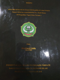 ANALISIS HUKUM PUTUSAN PENGADILAN ATAS PERKARA NOMOR 3/Pid.Sus-Anak/2019/PN.Tte (Studi Kasus di Pengadilan Negeri Kota Ternate)