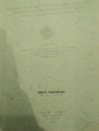 EKSISTENSI MADRASAH IBTIDAIYAH NURUL YAQIN DAN PENGARUHNYA TERHADAP MASYARAKAT ISLAM DI DESA SUPU KECAMATAN LOLODA