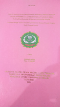 PERAN BADAN USAHA MILIK DESA (BUMDES) SIMPAN PINJAM UNTUK PEMBERDAYAAN EKONOMI MASYARAKAT DESA WAYABULA DALAM TINJAUAN EKONOMI ISLAM