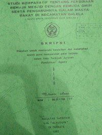 STUDI KOMPARATIF TENTANG PEMBINAAN REMAJA MASJID DENGAN PEMUDA GMIH SERTA PENGARUHNYA DALAM MASYARAKAT DI KECAMATAN GALELA