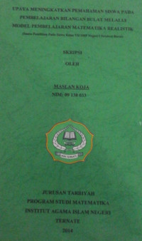 UPAYA MENINGKATKAN PEMAHAMAN SISWA PADA PEMBELAJARAN BILANGAN BULAT MELALUI MODEL PEMBELAJARAN MATEMATIKA REALISTIK