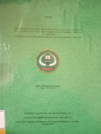 EFEKTIFITAS METODE PRAKTIK HUKUM BACAAN NUN MATI ATAU TANWIN DAN MIM MATI TERHADAP KEFASIHAN BACAAN AL-QURAN (STUDI PADA KASUS SISWA KELAS VIII MTS NEGERI 3 HALUT)