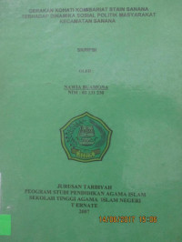 GERAKAN KOHATI KOMISARIAT STAIN SANANA TERHADAP DINAMIKA SOSIAL POLITIK MASYARAKAT KECAMATAN SANANA