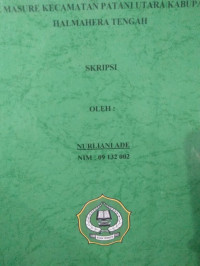 PERTISIPASI ALUMNI TERHADAP PENINGKATAN PENDIDIKAN DI MTS SWASTA DESAMASURE KECAMATAN PATANI UTARA KABUPATEN HALMAHERA TENGAH