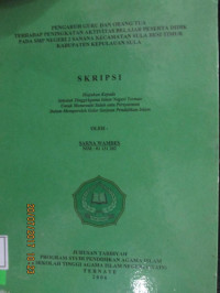 PENGARUH GURU DAN ORANG TUA TERHADAP PENINGKATAN AKTIVITAS BELAJAR PESERTA DIDIK PADA SMP NEGERI 2 KEC. SULA BESI TIMUR KAB.KEPSUL